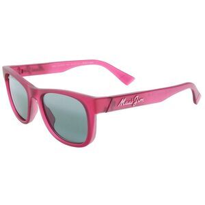 Maui Jim MJ0687S-004 Fuchsia Transparent Square Sunglasses Grey Polarised